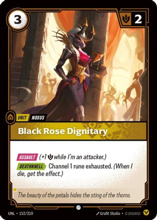 Black Rose Dignitary (152/219) [Unleashed] Foil Riftbound Singles Riot Games