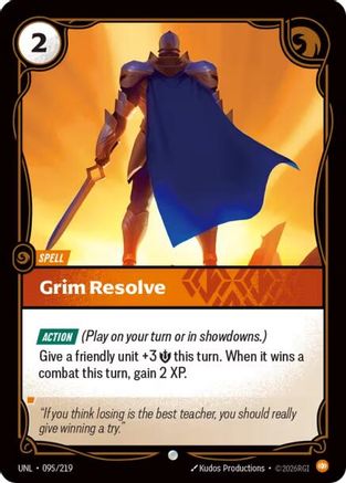 Grim Resolve (095/219) [Unleashed] Foil Riftbound Singles Riot Games