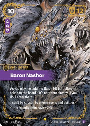 Baron Nashor (Ultimate) (238/219) [Unleashed] Foil Riftbound Singles Riot Games