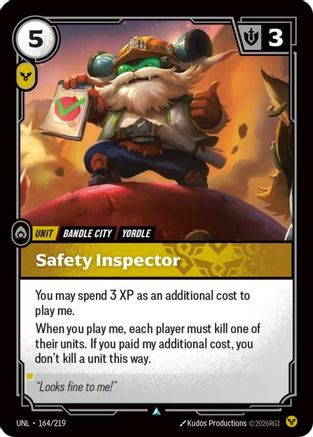 Safety Inspector (164/219) [Unleashed] Foil Riftbound Singles Riot Games