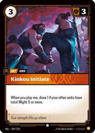 Kinkou Initiate (097/219) [Unleashed] Foil Riftbound Singles Riot Games