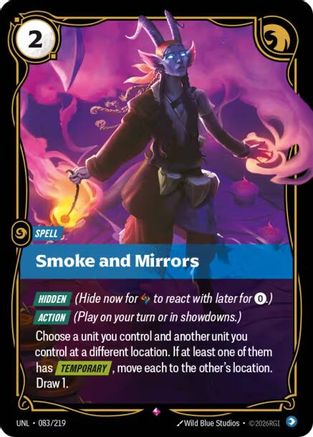 Smoke and Mirrors (083/219) [Unleashed] Foil Riftbound Singles Riot Games