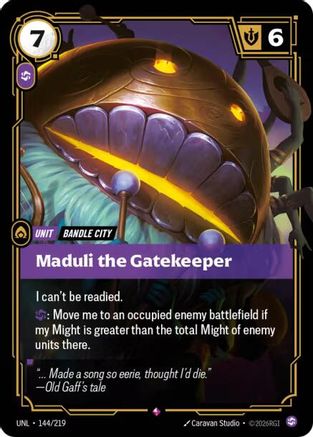 Maduli the Gatekeeper (144/219) [Unleashed] Foil Riftbound Singles Riot Games