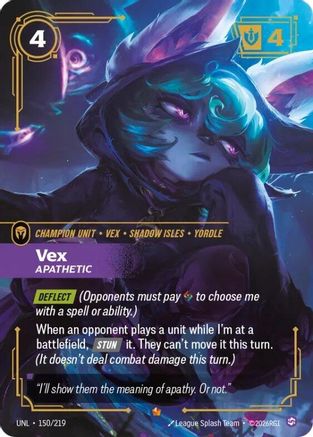 Vex - Apathetic (150/219) [Unleashed] Foil Riftbound Singles Riot Games