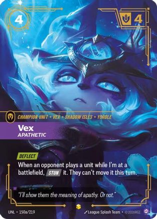 Vex - Apathetic (Alternate Art) (150a/219) [Unleashed] Foil Riftbound Singles Riot Games