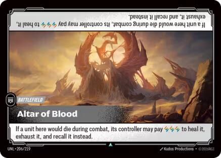 Altar of Blood (206/219) [Unleashed] Foil Riftbound Singles Riot Games