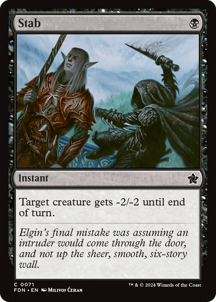 Stab (FDN-071) [Foundations] Foil MTG Single Wizards of the Coast