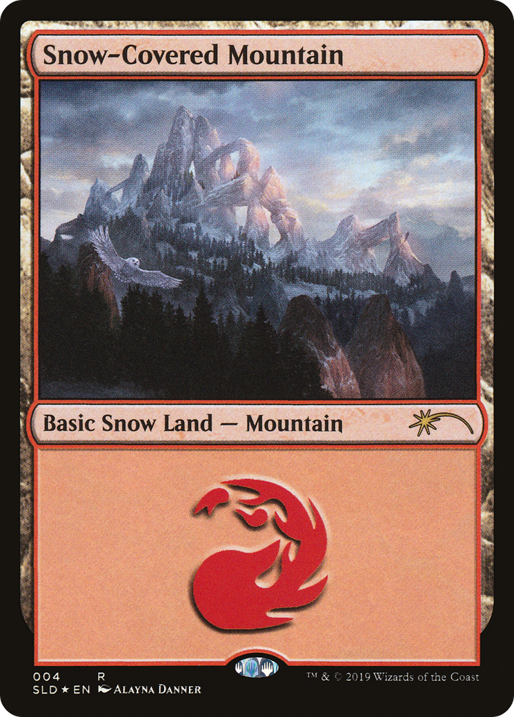 Snow-Covered Mountain (SLD-004) [Secret Lair] Drop Foil MTG Single Wizards of the Coast