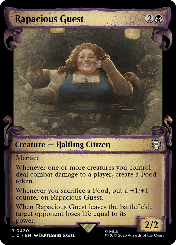 Rapacious Guest (Showcase Scrolls) (LTC-430) [Tales of Middle-earth Commander] (Showcase) Foil MTG Single Wizards of the Coast