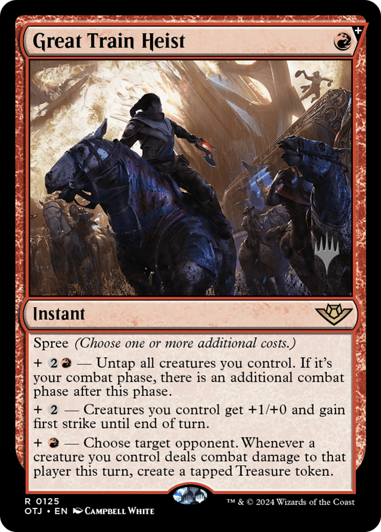 Great Train Heist (PPOTJ-125) [Outlaws of Thunder Junction Promos] MTG Single Wizards of the Coast