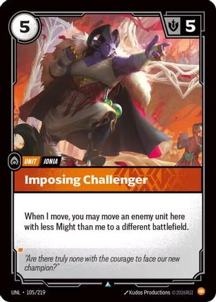 Imposing Challenger (105/219) [Unleashed] Foil Riftbound Singles Riot Games