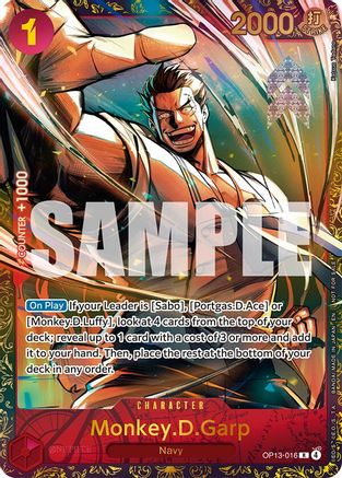 Monkey.D.Garp (Treasure Cup March 2026) (OP13-016) [One Piece Promotion Cards] Foil One Piece Single Bandai