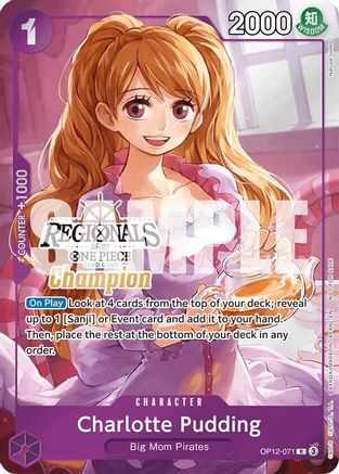 Charlotte Pudding (Regionals Champion Card Set 26-27) (OP12-071) [One Piece Promotion Cards] Foil One Piece Single Bandai