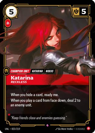 Katarina - Reckless (023/219) [Unleashed] Foil Riftbound Singles Riot Games