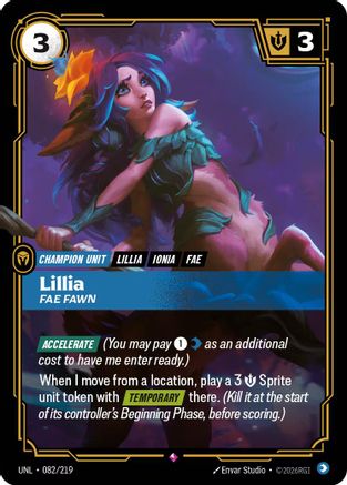 Lillia - Fae Fawn (082/219) [Unleashed] Foil Riftbound Singles Riot Games