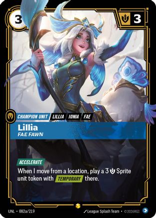 Lillia - Fae Fawn (Alternate Art) (082a/219) [Unleashed] Foil Riftbound Singles Riot Games