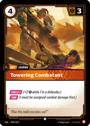 Towering Combatant (099/219) [Unleashed] Foil Riftbound Singles Riot Games