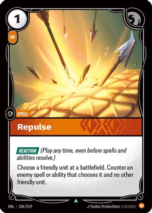 Repulse (106/219) [Unleashed] Foil Riftbound Singles Riot Games
