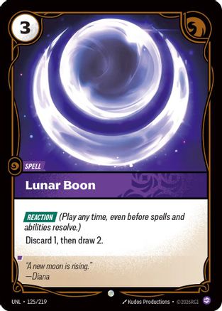 Lunar Boon (125/219) [Unleashed] Riftbound Singles Riot Games