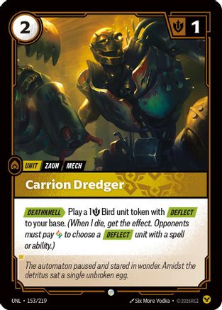 Carrion Dredger (153/219) [Unleashed] Foil Riftbound Singles Riot Games