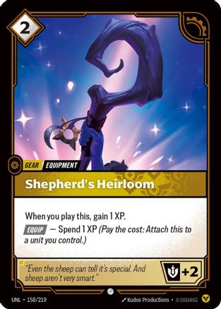 Shepherd's Heirloom (158/219) [Unleashed] Foil Riftbound Singles Riot Games