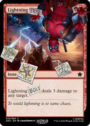 Lightning Bolt (042) (SLD-042) [Secret Lair] Drop Series Foil MTG Single Wizards of the Coast