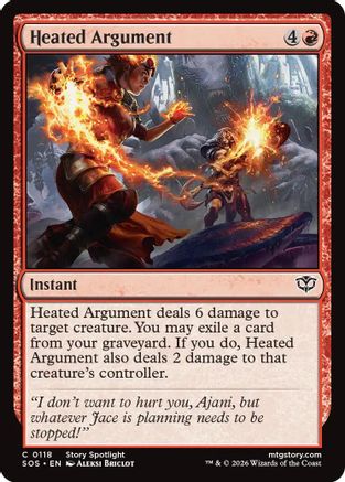 Heated Argument (SOS-118) [Secrets of Strixhaven] Foil MTG Single Wizards of the Coast
