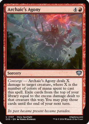 Archaic's Agony (SOS-107) [Secrets of Strixhaven] MTG Single Wizards of the Coast