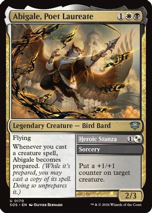 Abigale, Poet Laureate (SOS-170) [Secrets of Strixhaven] Foil MTG Single Wizards of the Coast
