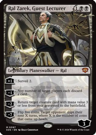 Ral Zarek, Guest Lecturer (SOS-097) [Secrets of Strixhaven] Foil MTG Single Wizards of the Coast