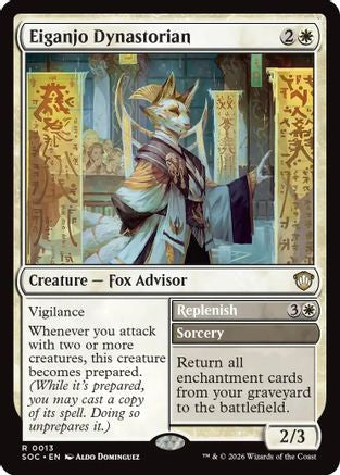 Eiganjo Dynastorian (SOC-013) [Commander: Secrets of Strixhaven] MTG Single Wizards of the Coast