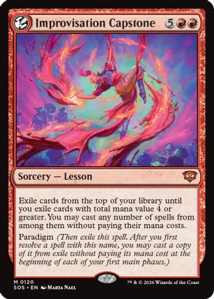 Improvisation Capstone (SOS-120) [Secrets of Strixhaven] Foil MTG Single Wizards of the Coast