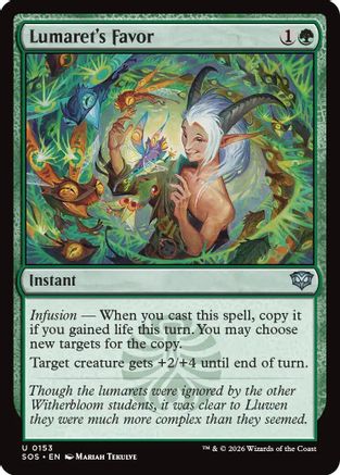 Lumaret's Favor (SOS-153) [Secrets of Strixhaven] Foil MTG Single Wizards of the Coast