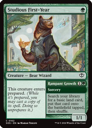 Studious First-Year (SOS-162) [Secrets of Strixhaven] MTG Single Wizards of the Coast