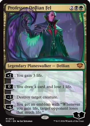 Professor Dellian Fel (SOS-214) [Secrets of Strixhaven] MTG Single Wizards of the Coast