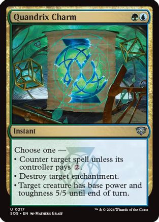 Quandrix Charm (SOS-217) [Secrets of Strixhaven] Foil MTG Single Wizards of the Coast
