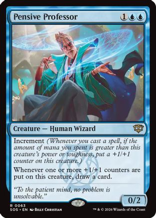 Pensive Professor (SOS-063) [Secrets of Strixhaven] MTG Single Wizards of the Coast