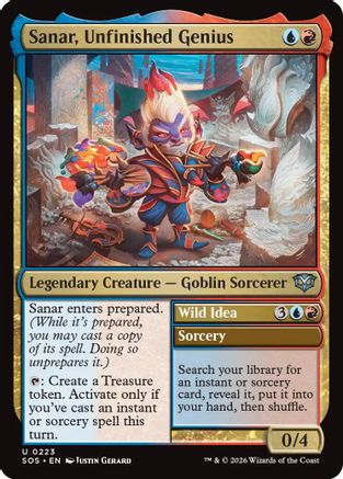 Sanar, Unfinished Genius (SOS-223) [Secrets of Strixhaven] MTG Single Wizards of the Coast