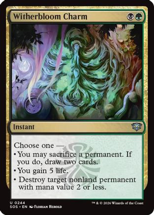 Witherbloom Charm (SOS-244) [Secrets of Strixhaven] Foil MTG Single Wizards of the Coast