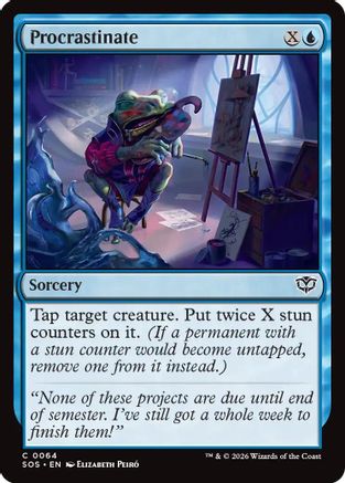 Procrastinate (SOS-064) [Secrets of Strixhaven] Foil MTG Single Wizards of the Coast