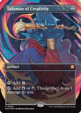Talisman of Creativity (SOC-429) [Commander: Secrets of Strixhaven] Foil MTG Single Wizards of the Coast