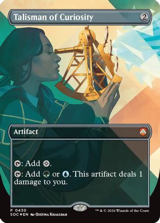 Talisman of Curiosity (SOC-430) [Commander: Secrets of Strixhaven] Foil MTG Single Wizards of the Coast