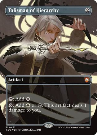 Talisman of Hierarchy (SOC-431) [Commander: Secrets of Strixhaven] Foil MTG Single Wizards of the Coast