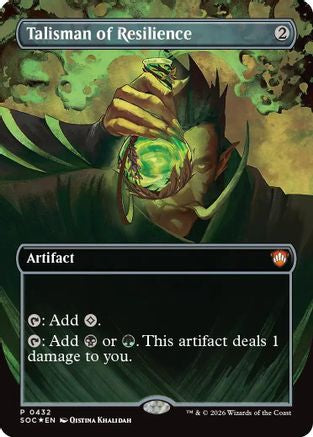 Talisman of Resilience (SOC-432) [Commander: Secrets of Strixhaven] Foil MTG Single Wizards of the Coast
