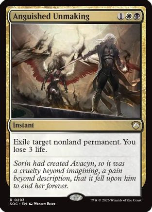 Anguished Unmaking (SOC-293) [Commander: Secrets of Strixhaven] MTG Single Wizards of the Coast