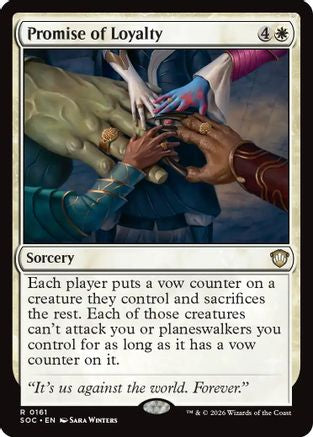 Promise of Loyalty (SOC-161) [Commander: Secrets of Strixhaven] MTG Single Wizards of the Coast