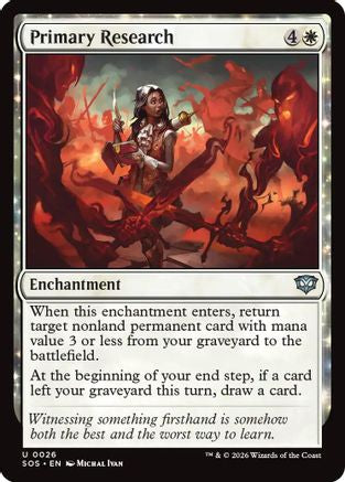 Primary Research (SOS-026) [Secrets of Strixhaven] MTG Single Wizards of the Coast