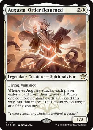 Augusta, Order Returned (SOC-011) [Commander: Secrets of Strixhaven] MTG Single Wizards of the Coast