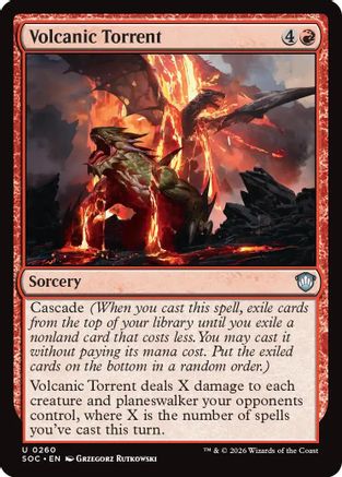 Volcanic Torrent (SOC-260) [Commander: Secrets of Strixhaven] MTG Single Wizards of the Coast