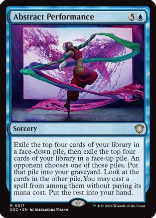 Abstract Performance (SOC-017) [Commander: Secrets of Strixhaven] MTG Single Wizards of the Coast